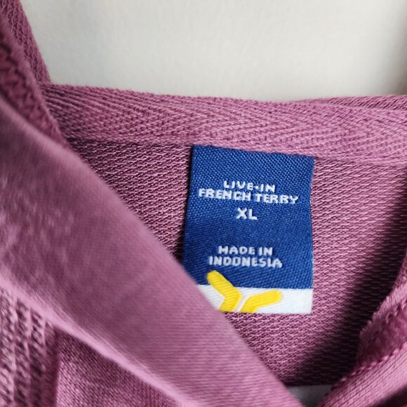 Old Navy sz XL Live in French Terry Hooded Dress Mauve - Picture 4 of 12